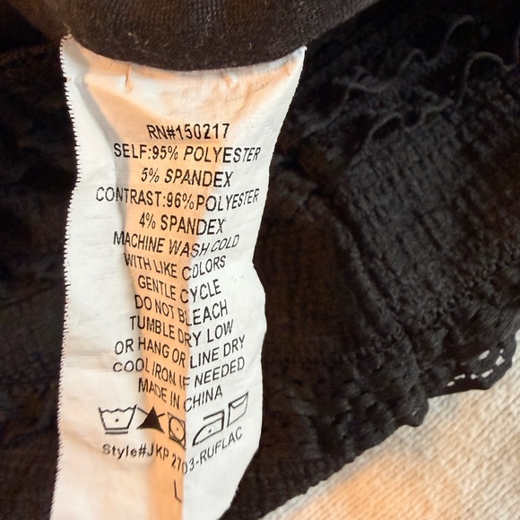 Women's Black Ruffled Y2K Lace Frilly Ruffle Shorts - Picture 2 of 6